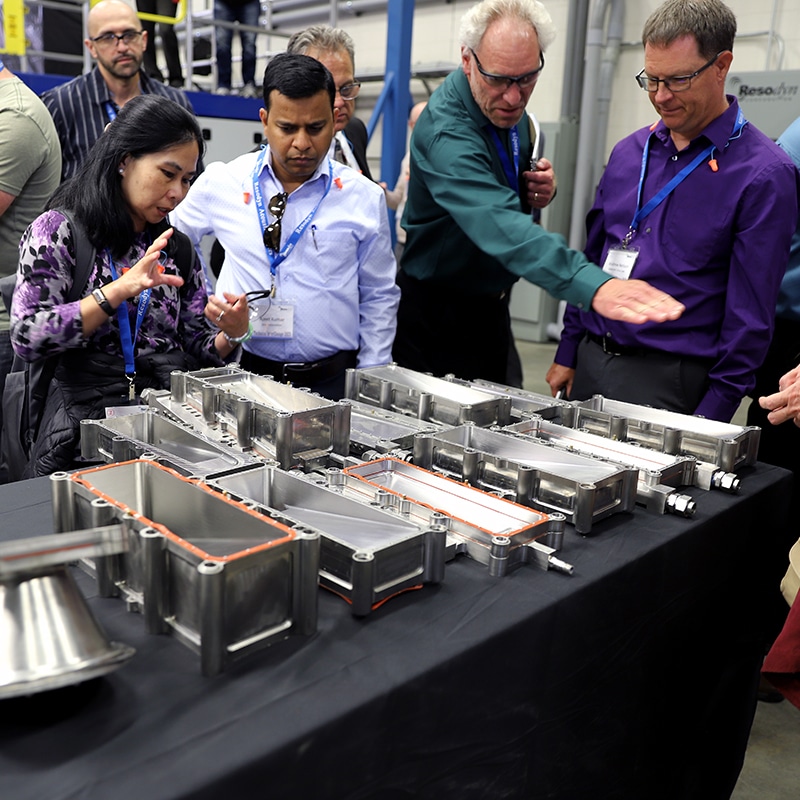 Engineered solutions for continuous mixing on resonant acoustic mixing platform.