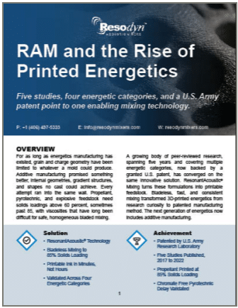 RAM and Printed Energetics